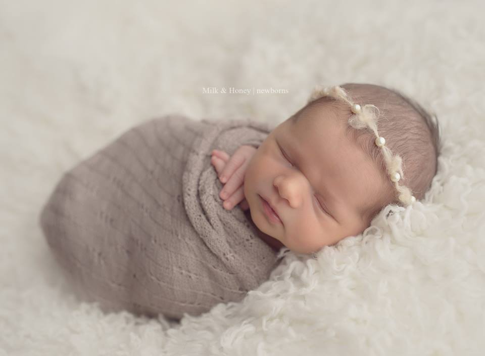 MyBeauty Newborn Baby Infant Faux Pearl Decor Wrap Blanket