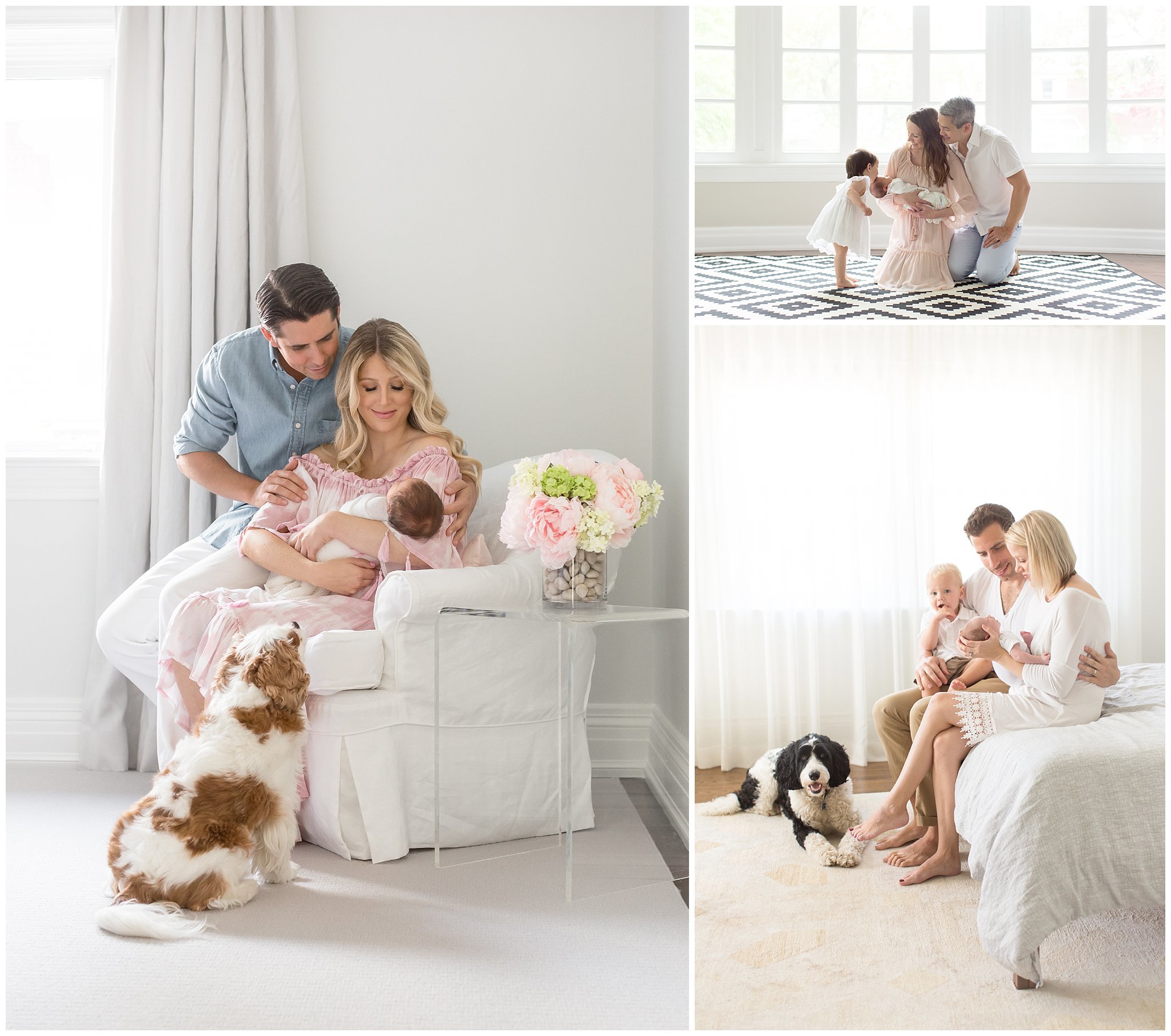 lifestyle newborn poses with parents