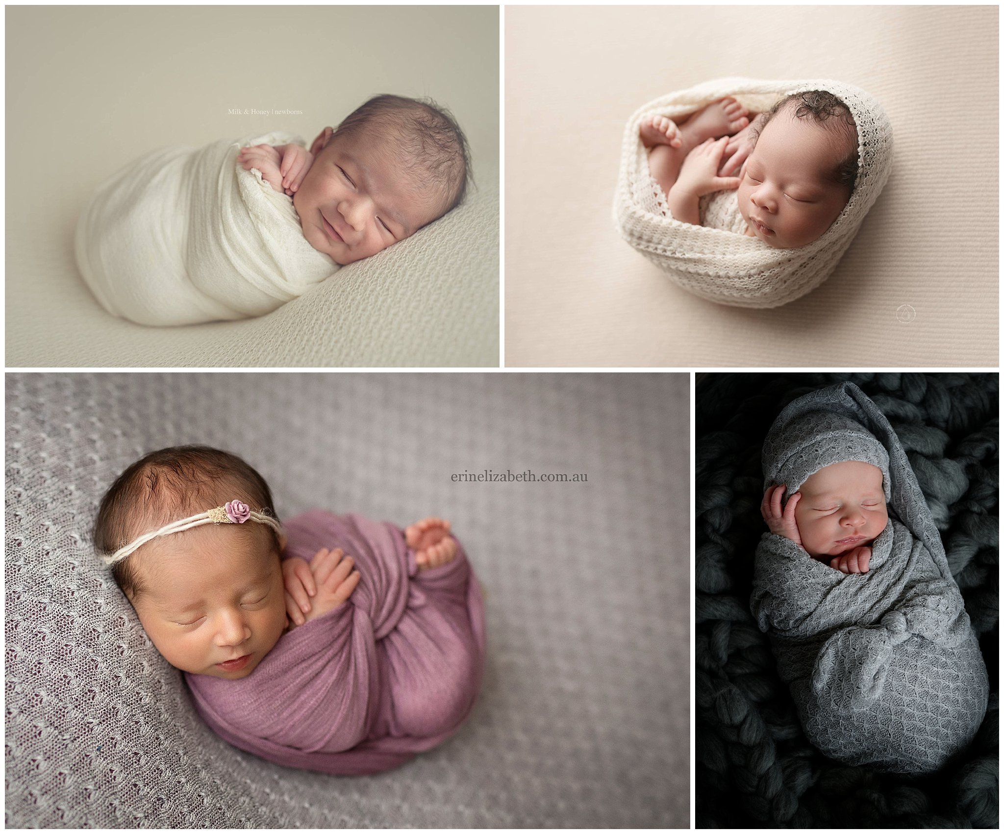 newborn wrapping poses