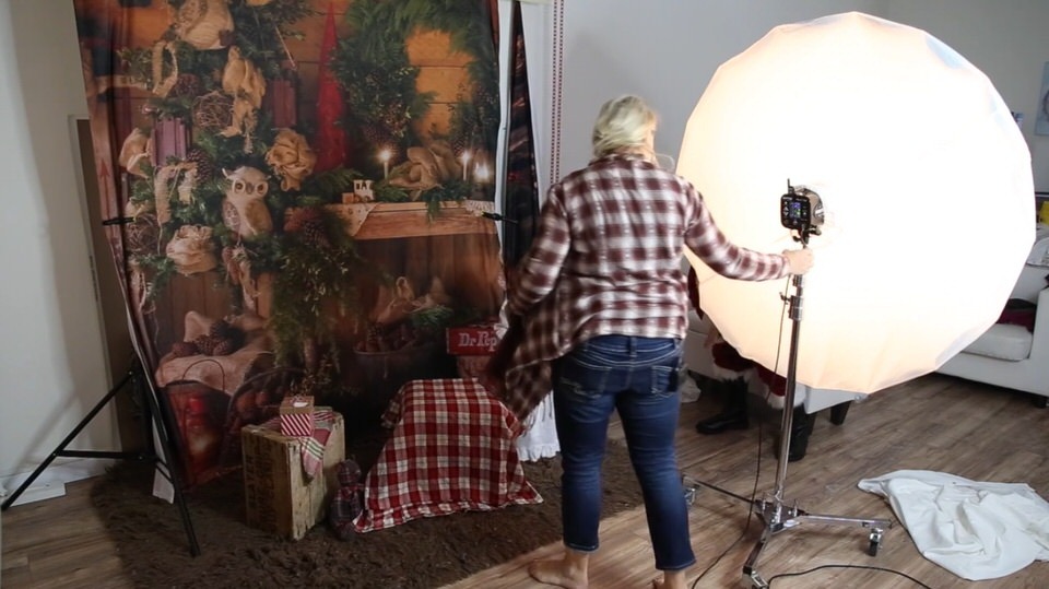 arranging light in photography studio
