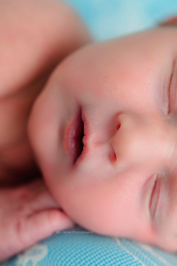 close-up of baby's face