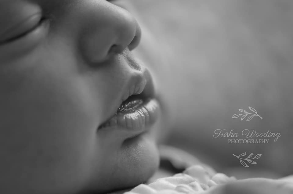 macro photography of baby lips