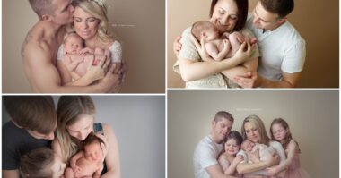 posed newborn with parent portraits