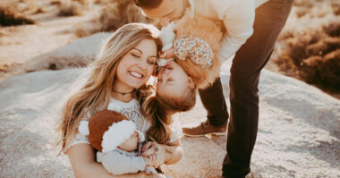 playful and natural family posing